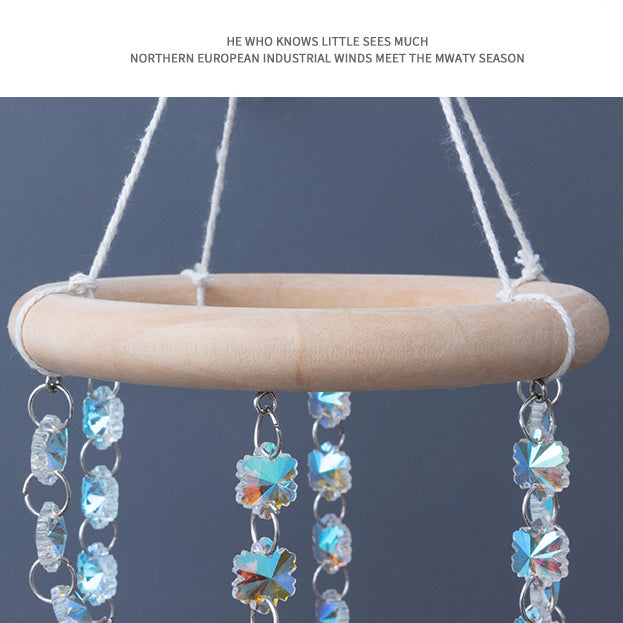 Colorful agate shiny beads wind chime