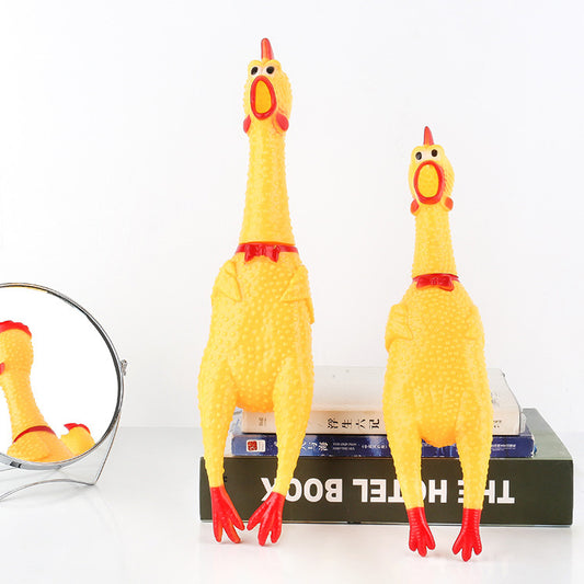 Squeaky Chicken Decompression of miserable crowing of chickens (set of 2)