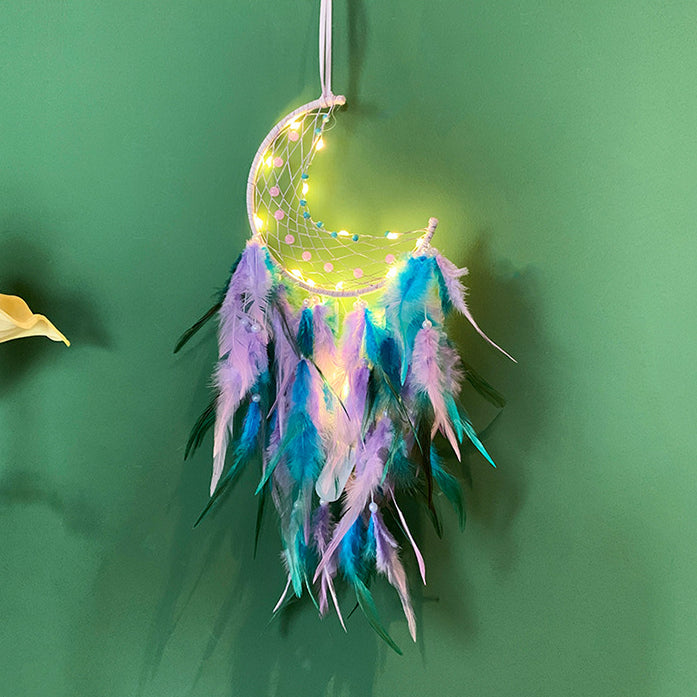 Ins-style moon feather dream catcher