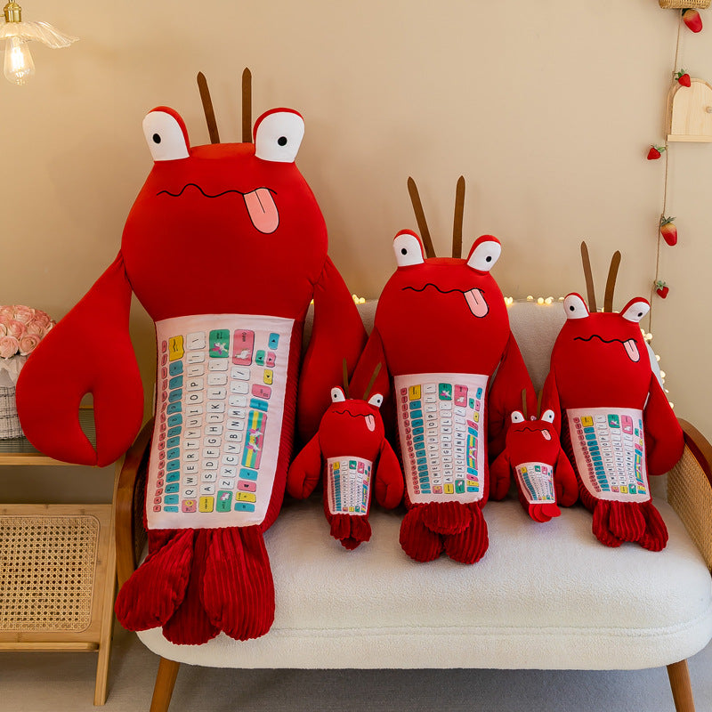 Funny keyboard shrimp stuffed toy crayfish ugly Mantis shrimp doll throw pillow birthday gift