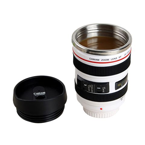 Creative camera lens  gift cups water cups couple cups Stainless steel cups