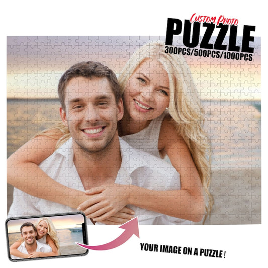 Custom Wooden Puzzles with Photo,Personalized 300-500-1000 Piece Picture Puzzle